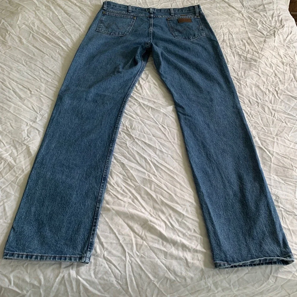 Wrangler Men 38x36 Jeans Blue 47MWZ Premium Performance Cowboy Cut Regular Fit